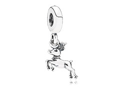 Pandora Dangle Reindeer Silver Charm image