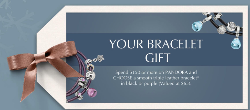 Pandora free leather bracelet christmas offer image