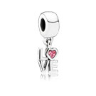 Pandora love heart cz dangle charm
