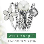 pandora white bouquet rings stack 2014 image